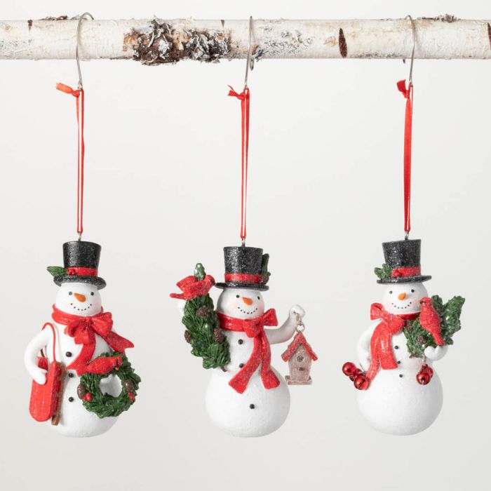 Snowman Resin Ornaments